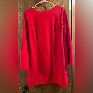 Red Bell Sleeve Dress